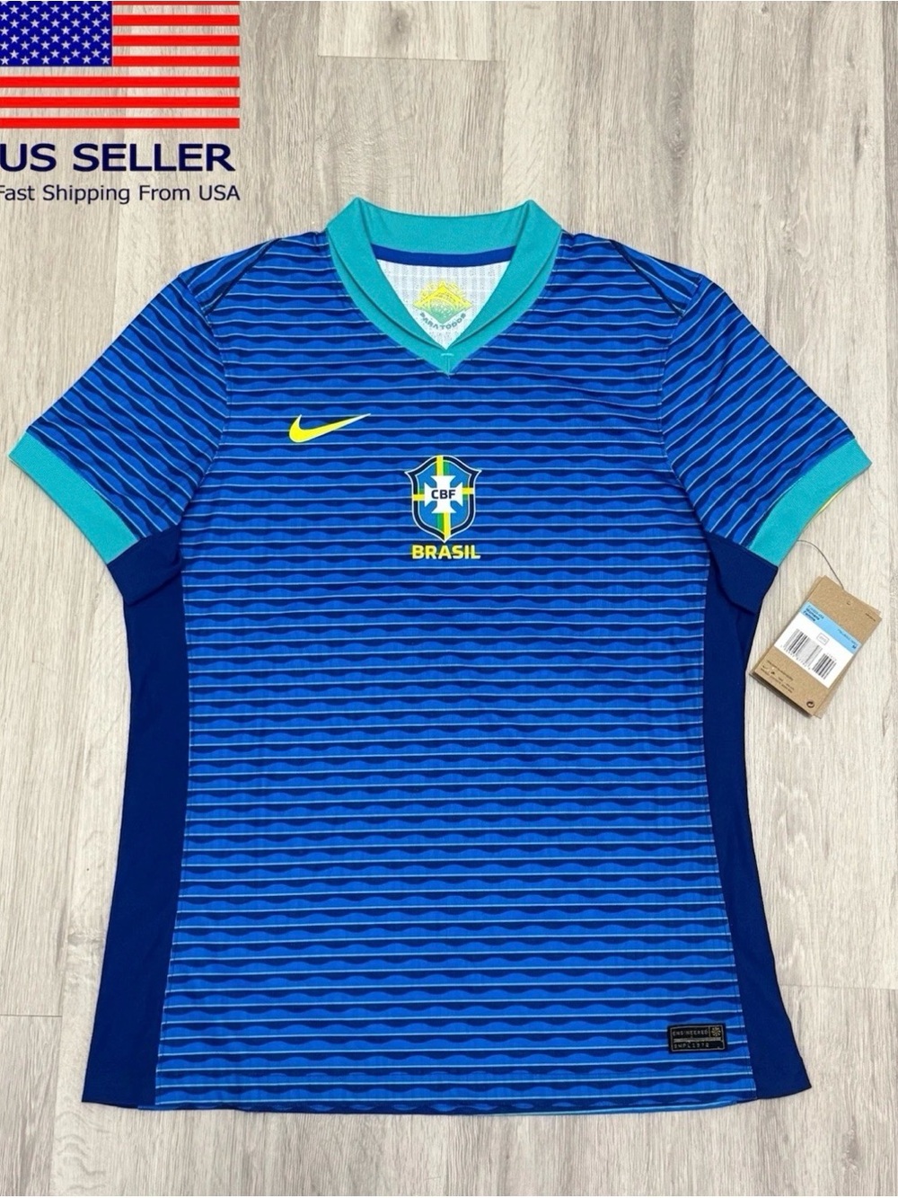 New Women’s Nike Brazil Away Vapor Match ADV Soccer Jersey FJ4320-458 Medium